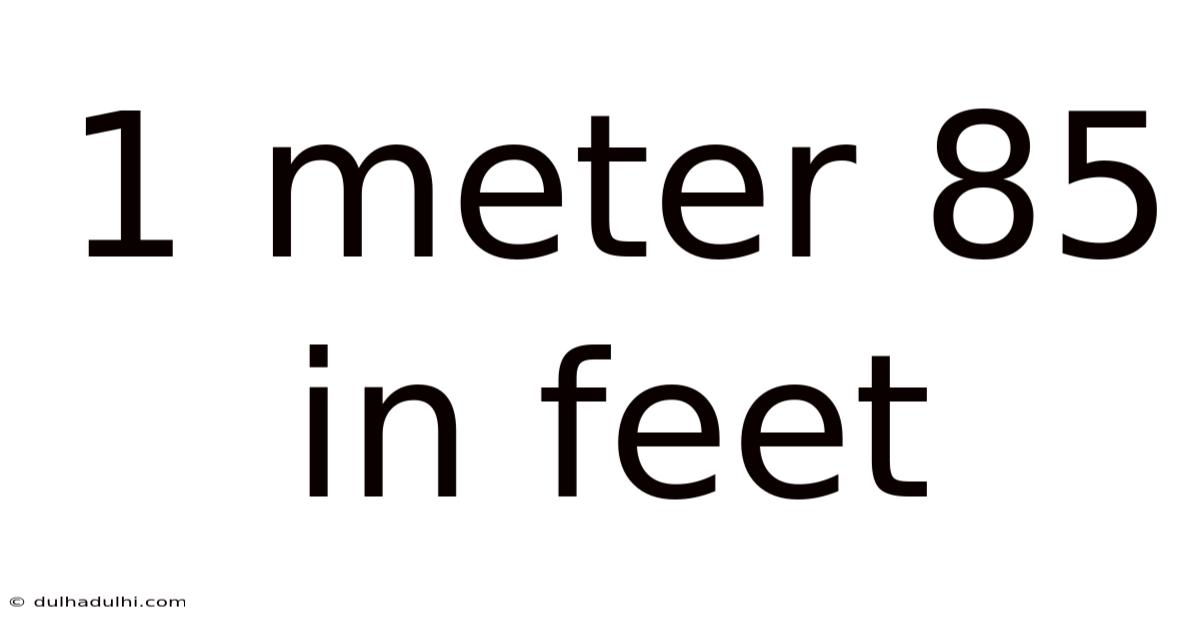 1 Meter 85 In Feet