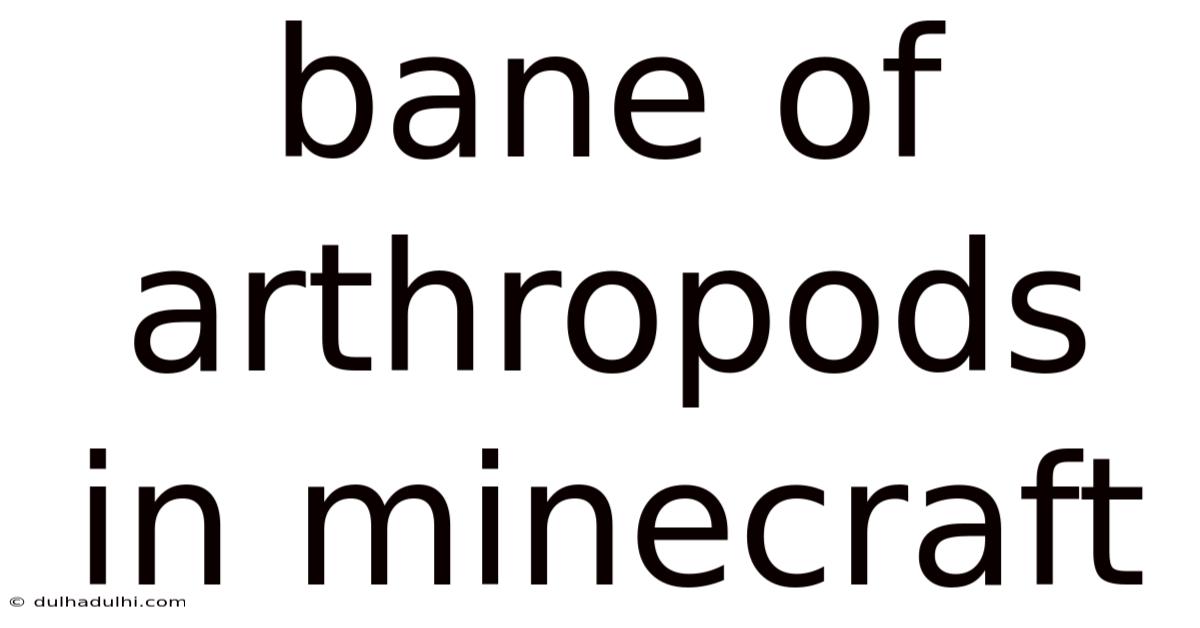 Bane Of Arthropods In Minecraft