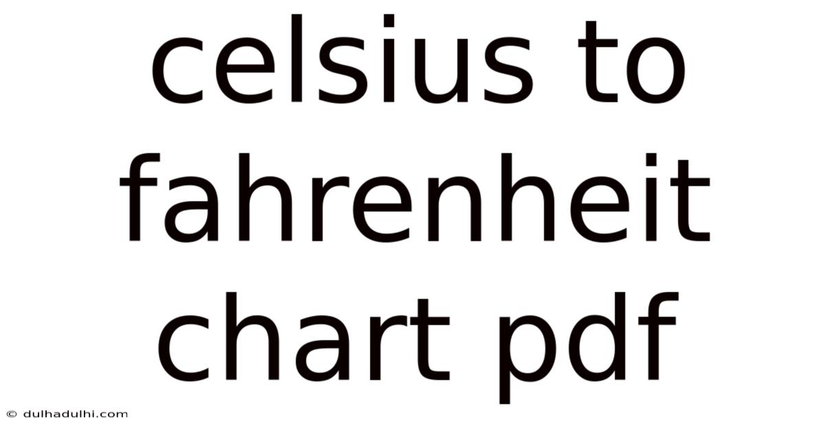Celsius To Fahrenheit Chart Pdf
