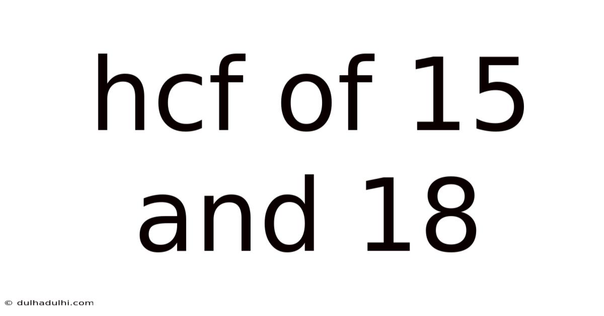 Hcf Of 15 And 18