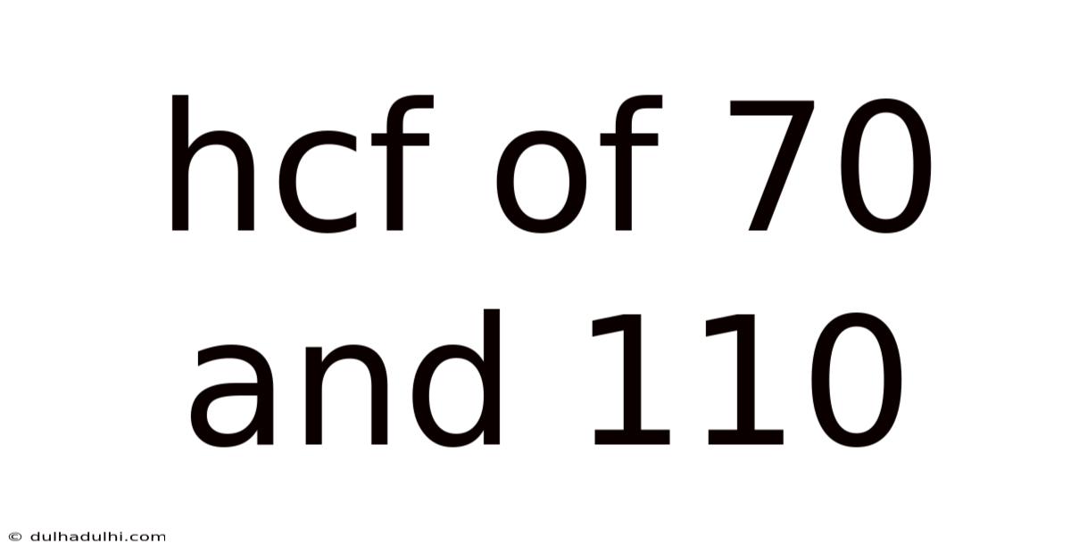 Hcf Of 70 And 110