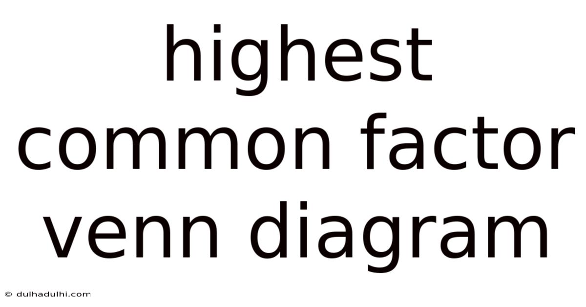 Highest Common Factor Venn Diagram