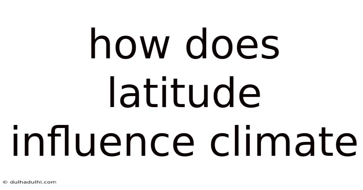 How Does Latitude Influence Climate