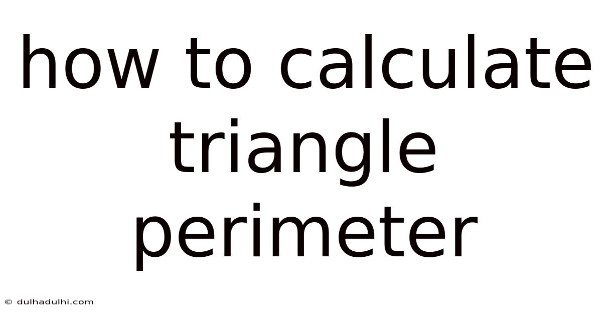 How To Calculate Triangle Perimeter