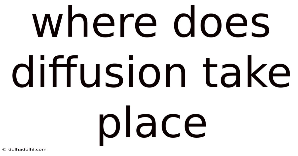 Where Does Diffusion Take Place